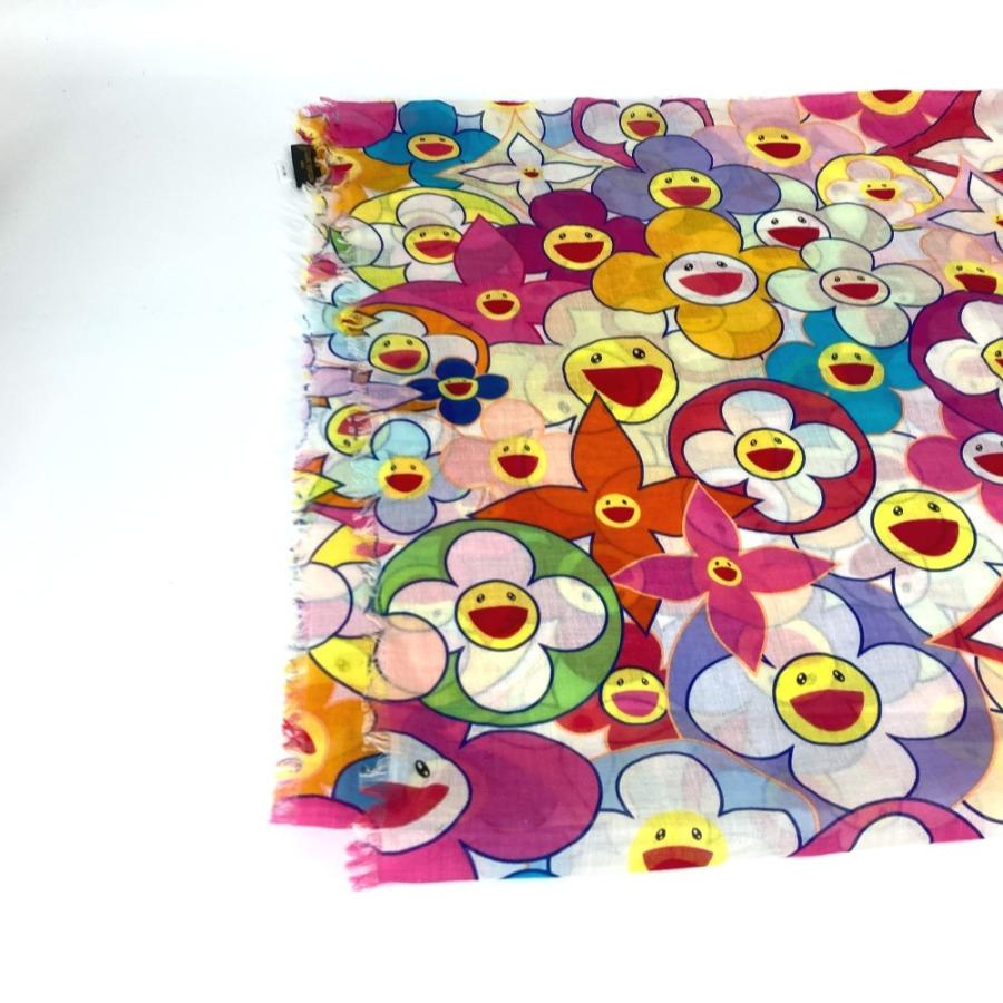 HERMES エルメス Ｍ72515 コスミック ブラッサム パレオ  大判 ショール スカーフ マフラー フリンジ 村上隆 コラボ ストール【中古】 | LOUIS VUITTON | 05