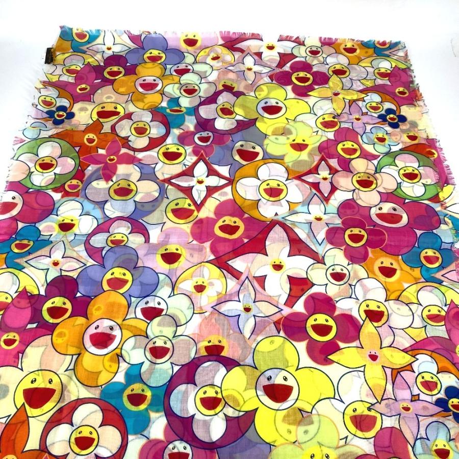 HERMES エルメス Ｍ72515 コスミック ブラッサム パレオ  大判 ショール スカーフ マフラー フリンジ 村上隆 コラボ ストール【中古】 | LOUIS VUITTON | 06