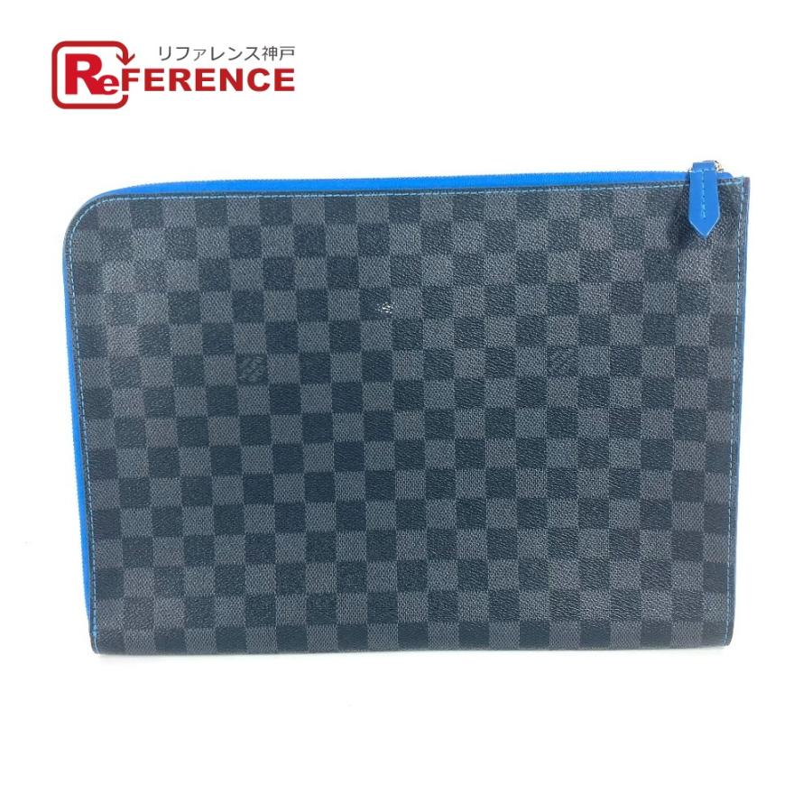 【中古】ルイヴィトン LOUIS VUITTON N64032 TY0230 ダミエグラフィット ポシェットジュールGM クラッチバッグ 美品 LOUIS VUITTON（ルイ・ヴィトン） N64032 ポシェット ジュール GM