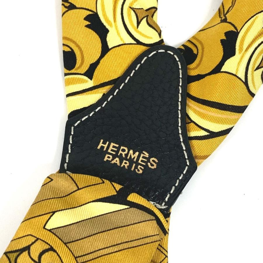 HERMES（エルメス） 総柄 アクセサリー サスペンダー イエロー ユニ