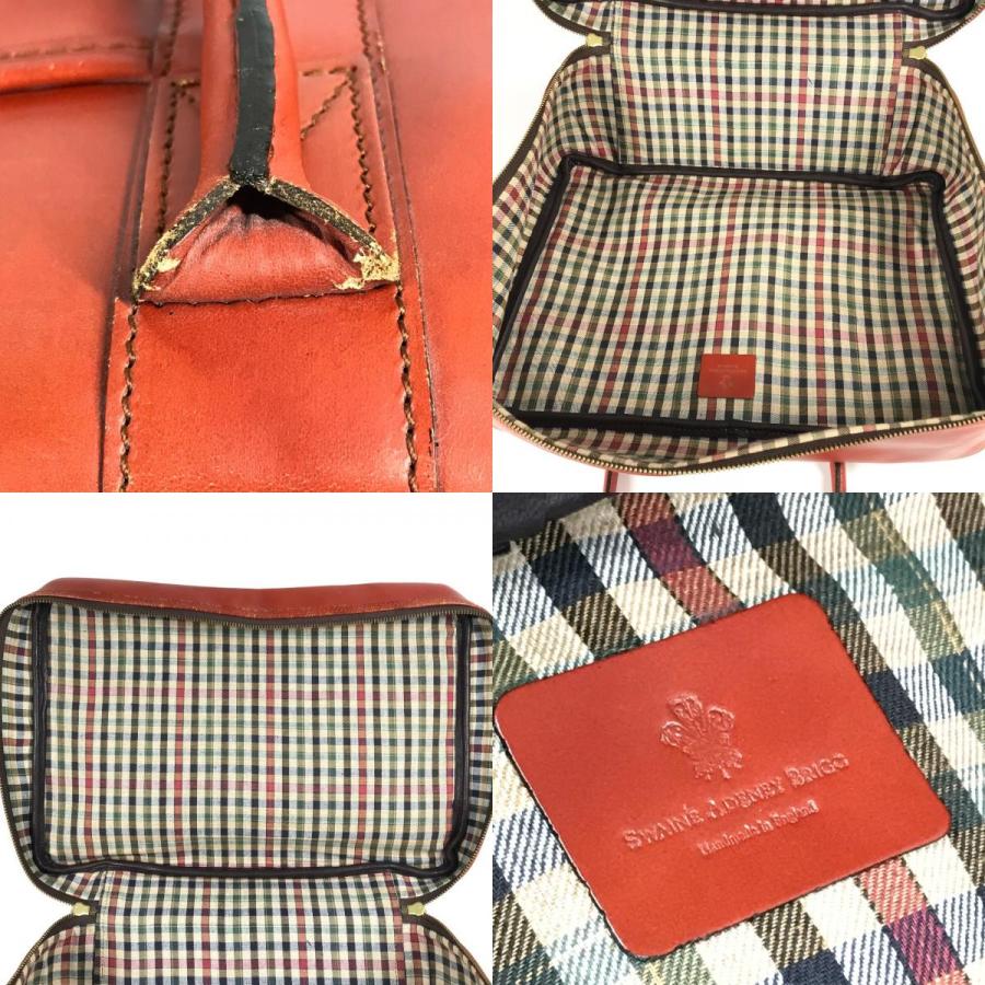 SWAINE ADENEY BRIGG スウェインアドニーブリッグ カバン 旅行バッグ ハンドバッグ トラベルバッグ  ボストンバッグ エンジ系【中古】 |  | 08