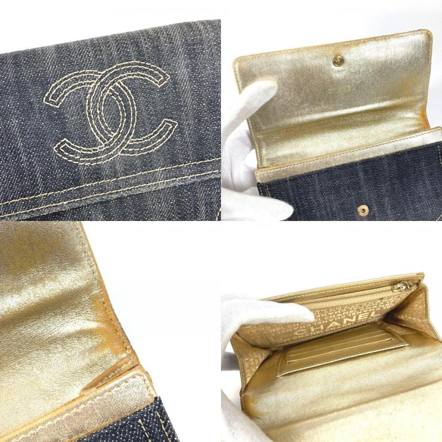 CHANEL シャネル A31991 CC ココマーク 財布 コンパクトウォレット スパークリングデニム 2つ折り財布 ブルー ユニセックス【中古】 | CHANEL | 07