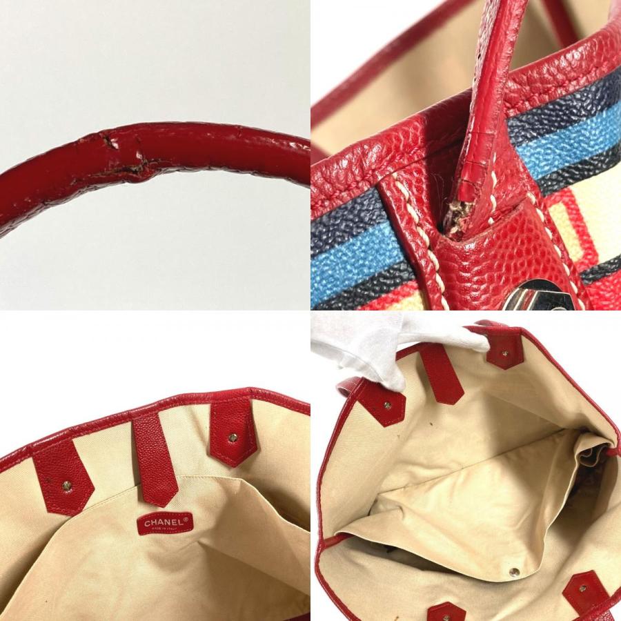 CHANEL シャネル セントラルステーション 肩掛け ショルダーバッグ カバン トートバッグ レッド レディース【中古】 | CHANEL | 08