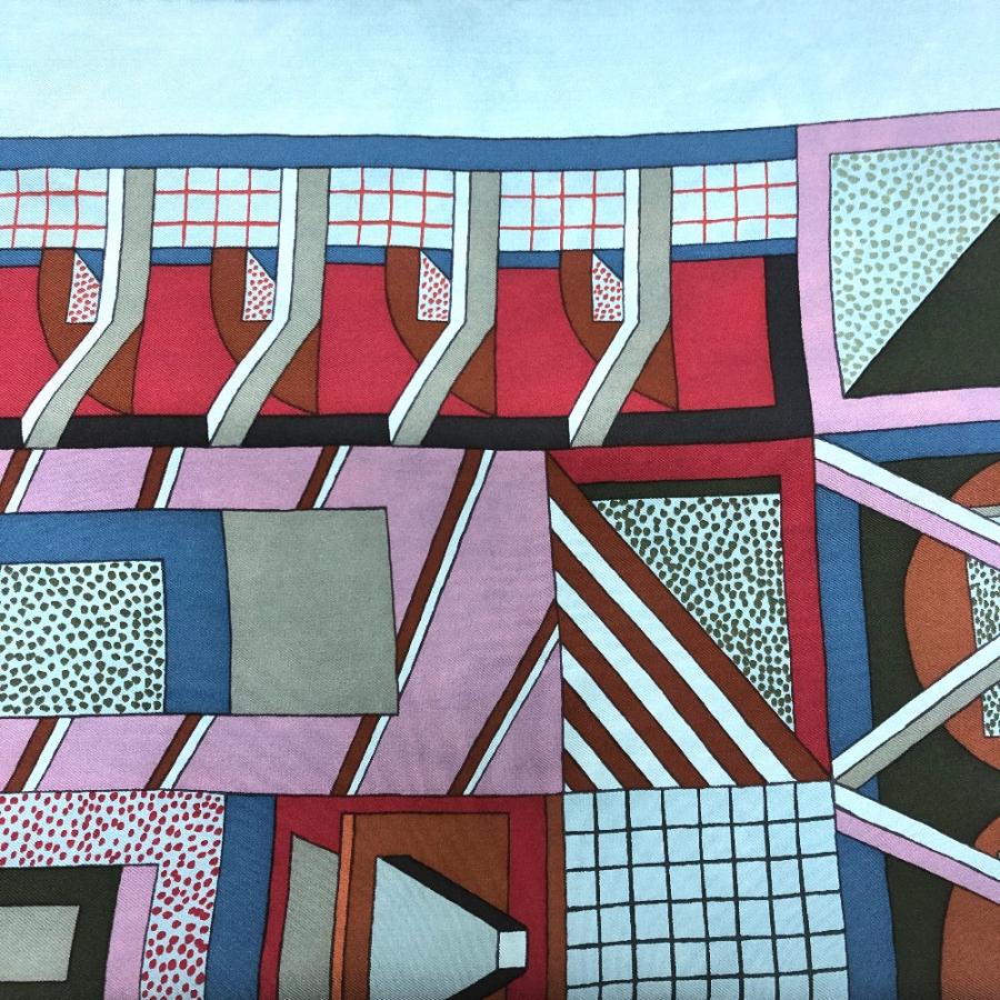 HERMES エルメス A GARDEN OF SHAPES ガーデンオブシェイプ カレ90 カレ 90 ショール ストール 大判 スカーフ ブルー ユニセックス【中古】 | HERMES | 03