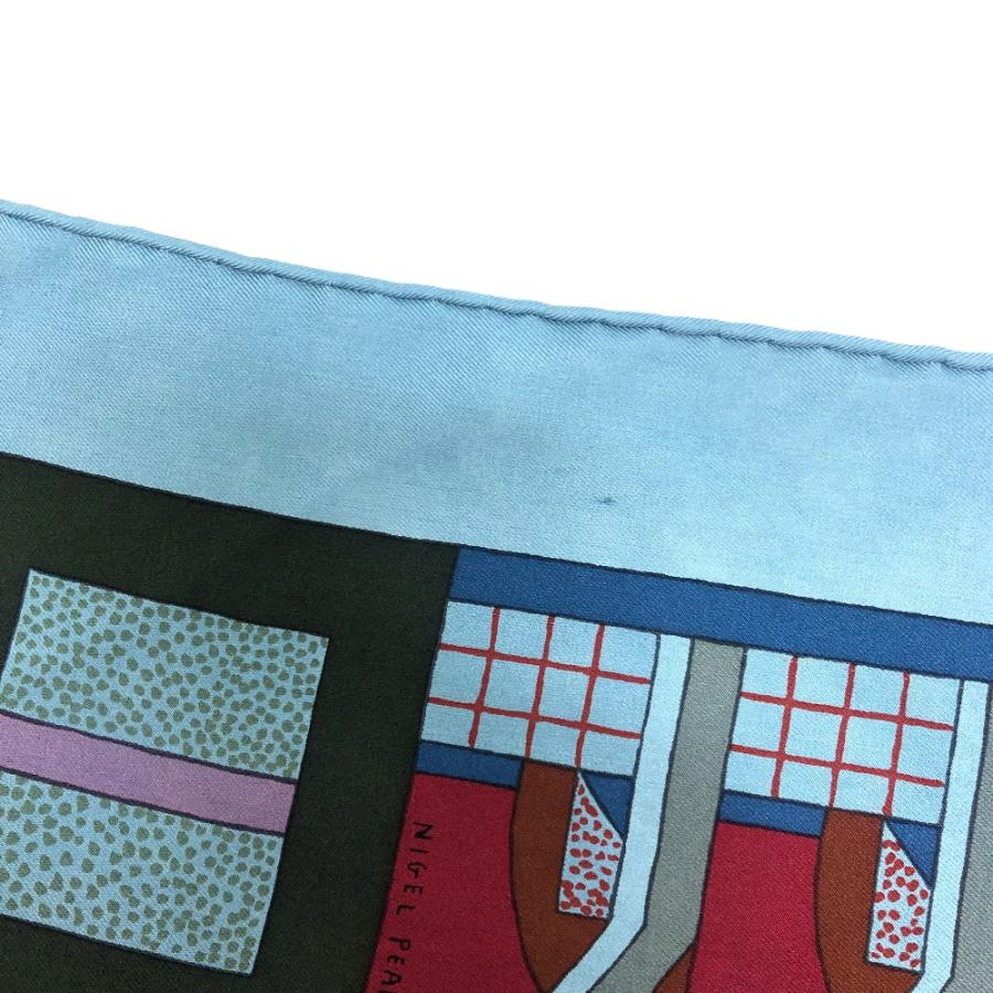 HERMES エルメス A GARDEN OF SHAPES ガーデンオブシェイプ カレ90 カレ 90 ショール ストール 大判 スカーフ ブルー ユニセックス【中古】 | HERMES | 07