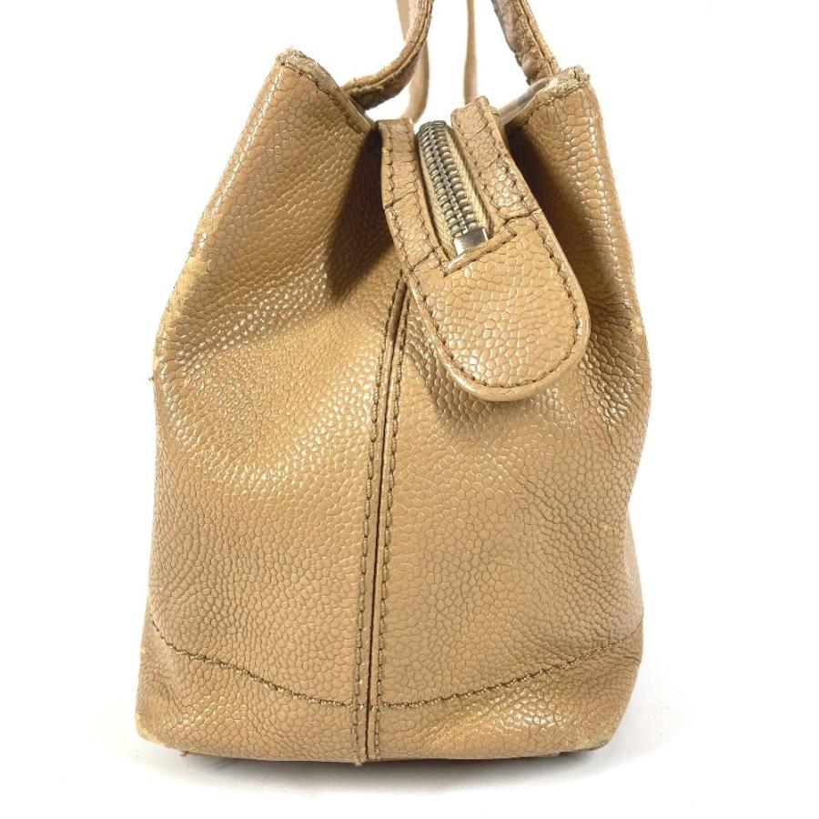 CHANEL シャネル CC ココマーク ロゴ カバン 肩掛け トートバッグ  ヴィンテージ ショルダーバッグ ベージュ レディース【中古】 | CHANEL | 02