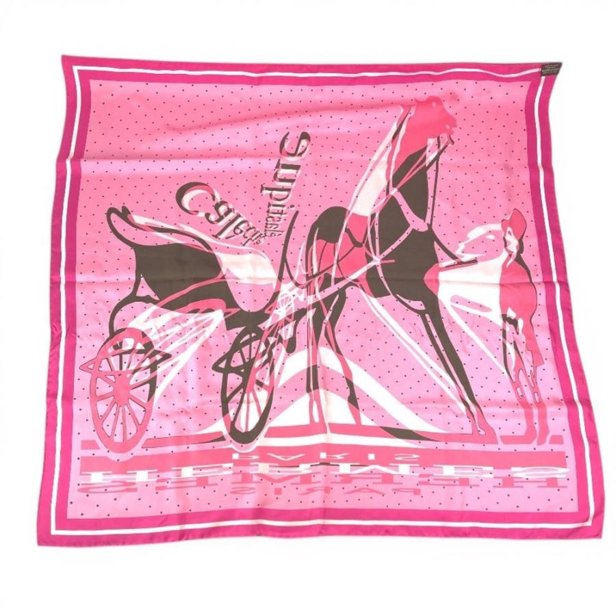 エルメス HERMES スカーフ カレ90 ピンク 【美品】 HERMES（エルメス） カレ90 カレ 90 CALECHE ELASTIQUE カレーシュ