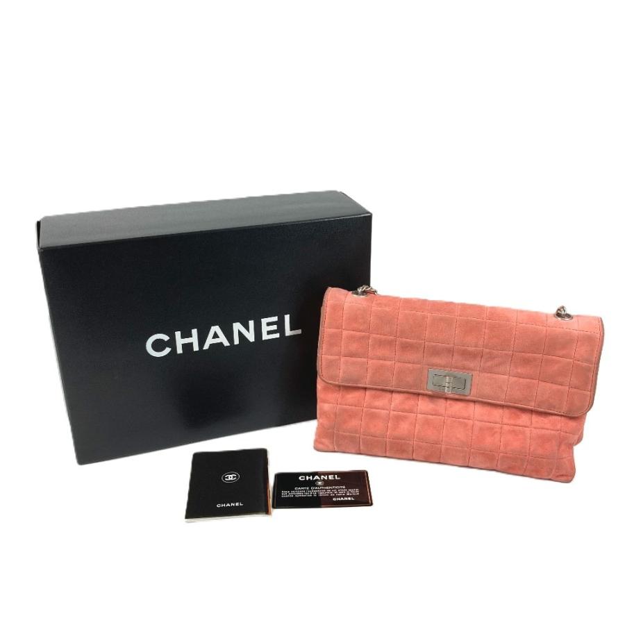 CHANEL シャネル 2.55金具 チョコバー カバン 肩掛け フラップ フラップ ショルダーバッグ ピンク ユニセックス【中古】 | CHANEL | 04