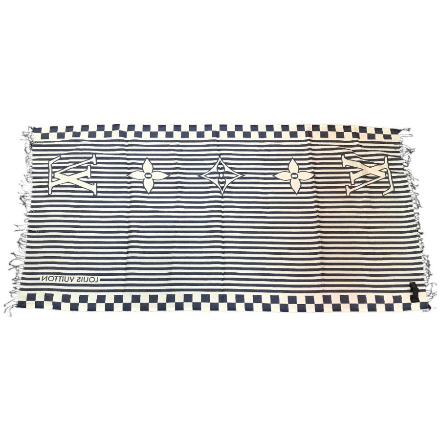美品 LOUIS VUITTON ルイヴィトン M78404 LV グラフィカル ビーチブランケット  タオル ストライプ ブランケット ブルー 【中古】 | LOUIS VUITTON | 01