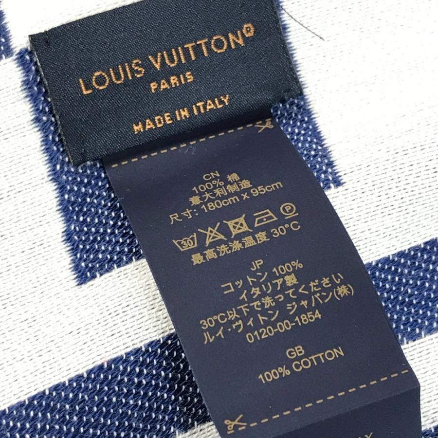 美品 LOUIS VUITTON ルイヴィトン M78404 LV グラフィカル ビーチブランケット  タオル ストライプ ブランケット ブルー 【中古】 | LOUIS VUITTON | 02