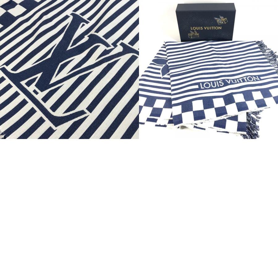 美品 LOUIS VUITTON ルイヴィトン M78404 LV グラフィカル ビーチブランケット  タオル ストライプ ブランケット ブルー 【中古】 | LOUIS VUITTON | 09