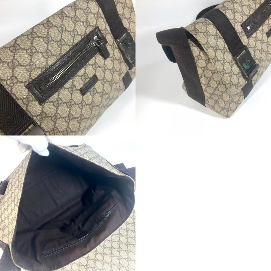 GUCCI グッチ 122374 GGプラス フラップ 斜め掛け メッセンジャーバッグ カバン ショルダーバッグ ベージュ ユニセックス【中古】 | GUCCI | 09