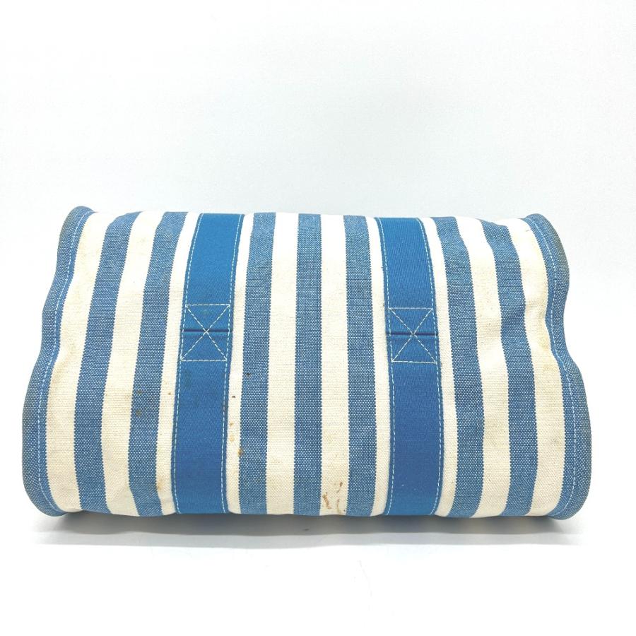 HERMES エルメス カンヌMM カンヌ MM カバン バッグ キャンバス地 トートバッグ ストライプ ハンドバッグ ブルー ユニセックス【中古】 | HERMES | 02