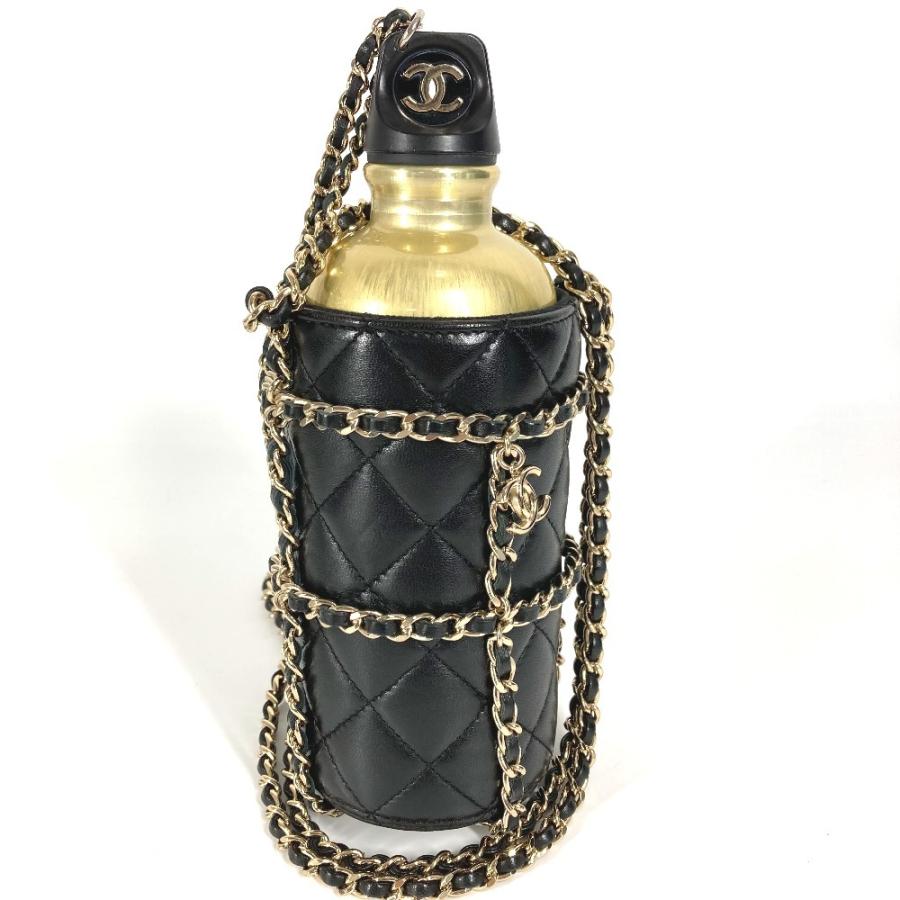 CHANEL シャネル  AS1324  CC ココマーク ロゴ チェーン ケース付き  カバン  ウォーターボトル ショルダーバッグ ブラック 【中古】 | CHANEL | 01