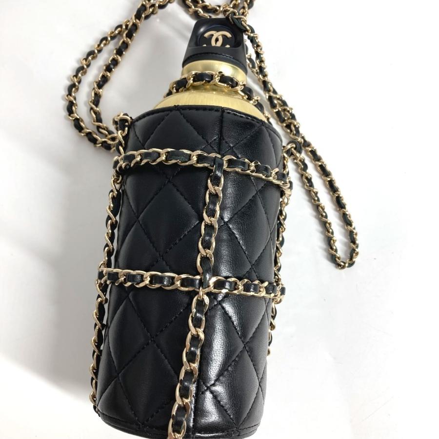 CHANEL シャネル  AS1324  CC ココマーク ロゴ チェーン ケース付き  カバン  ウォーターボトル ショルダーバッグ ブラック 【中古】 | CHANEL | 03