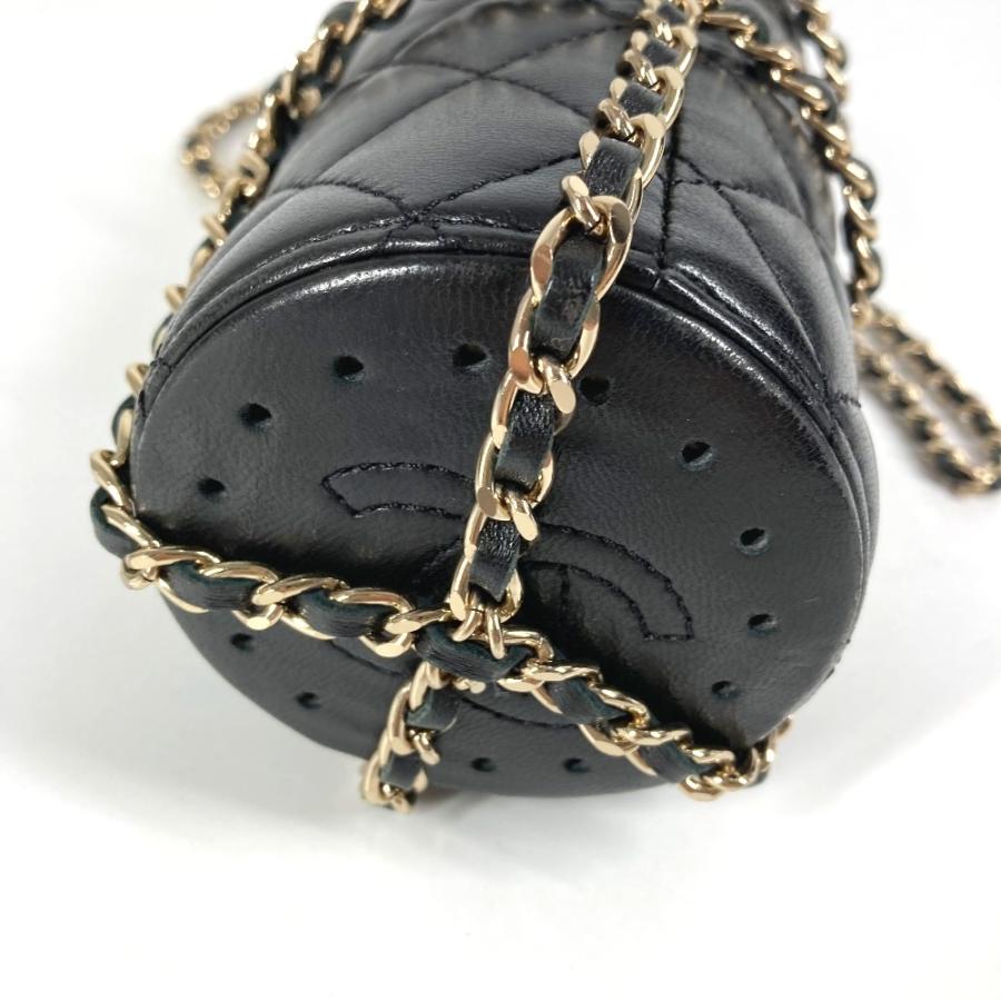 CHANEL シャネル  AS1324  CC ココマーク ロゴ チェーン ケース付き  カバン  ウォーターボトル ショルダーバッグ ブラック 【中古】 | CHANEL | 04