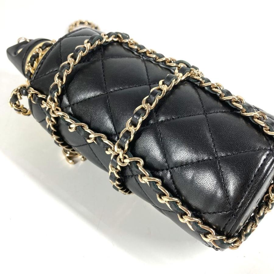 CHANEL シャネル  AS1324  CC ココマーク ロゴ チェーン ケース付き  カバン  ウォーターボトル ショルダーバッグ ブラック 【中古】 | CHANEL | 06