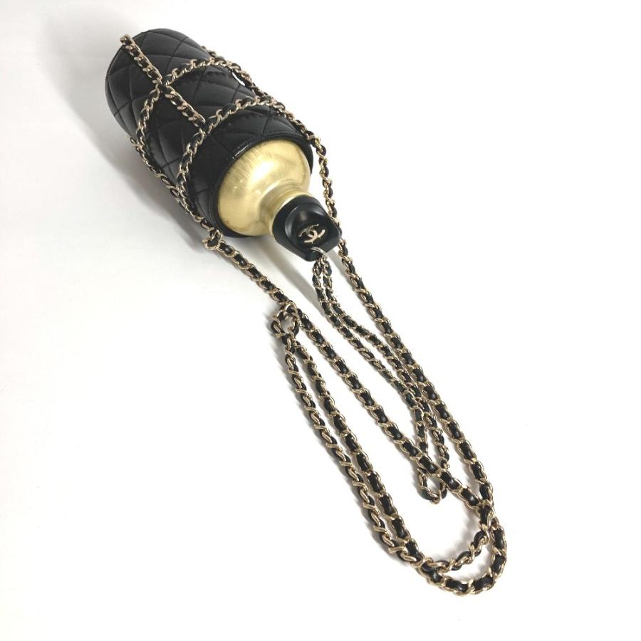 CHANEL シャネル  AS1324  CC ココマーク ロゴ チェーン ケース付き  カバン  ウォーターボトル ショルダーバッグ ブラック 【中古】 | CHANEL | 07
