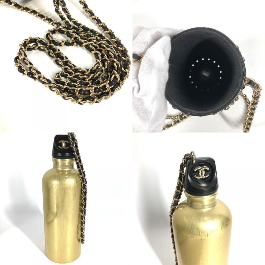 CHANEL シャネル  AS1324  CC ココマーク ロゴ チェーン ケース付き  カバン  ウォーターボトル ショルダーバッグ ブラック 【中古】 | CHANEL | 08