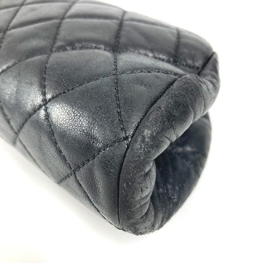 CHANEL シャネル CC ココマーク がま口 キルティング セカンドバッグ ポーチ ロゴ クラッチバッグ ブラック レディース【中古】 | CHANEL | 05