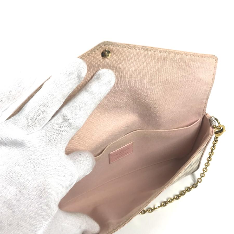 LOUIS VUITTON ルイヴィトン N60235  ポシェットフェリシーGM  長財布 ダミエアズール ショルダーバッグ ホワイト レディース【中古】 | LOUIS VUITTON | 01