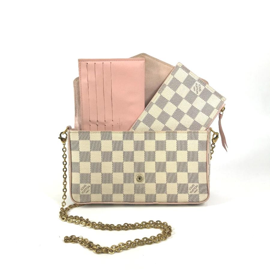 LOUIS VUITTON ルイヴィトン N60235  ポシェットフェリシーGM  長財布 ダミエアズール ショルダーバッグ ホワイト レディース【中古】 | LOUIS VUITTON | 04