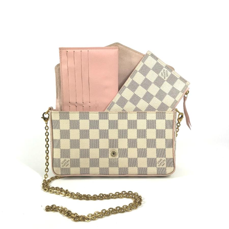 LOUIS VUITTON ルイヴィトン N60235  ポシェットフェリシーGM  長財布 ダミエアズール ショルダーバッグ ホワイト レディース【中古】 | LOUIS VUITTON | 05