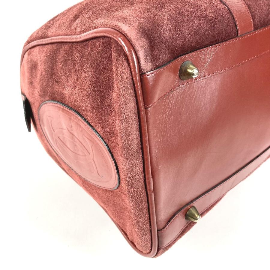 CARTIER カルティエ ロゴ マストライン カバン 肩掛け ハンドバッグ ヴィンテージ ボストンバッグ ワインレッド レディース【中古】 | Cartier | 06