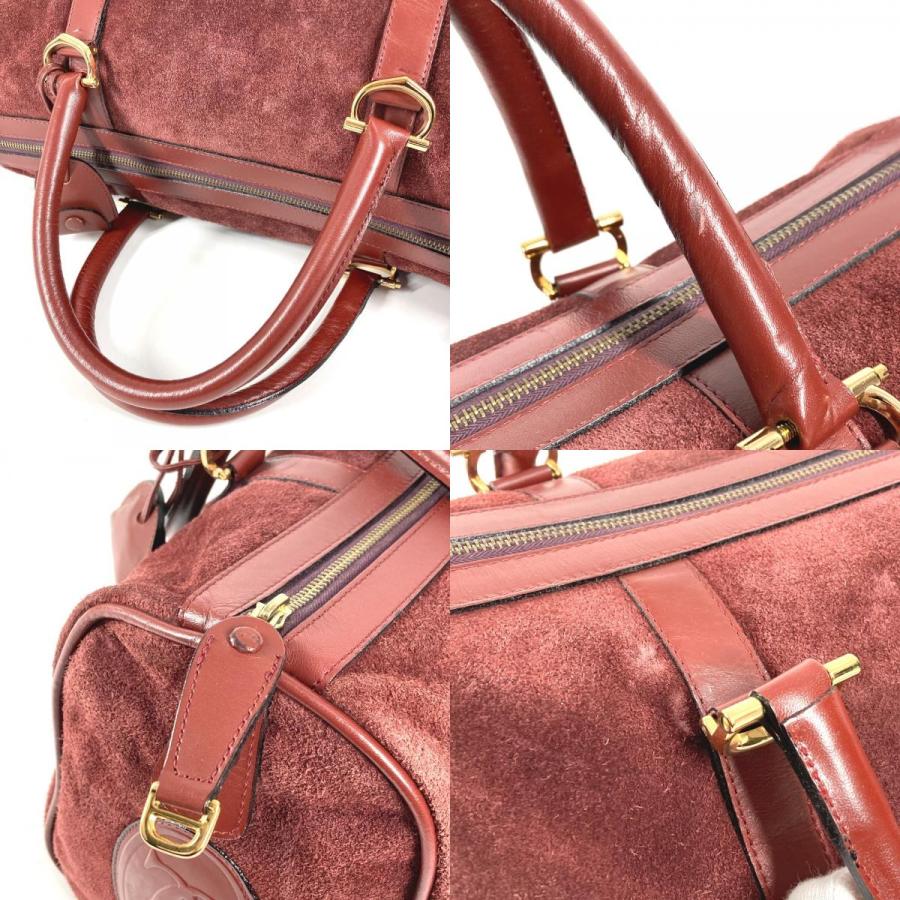 CARTIER カルティエ ロゴ マストライン カバン 肩掛け ハンドバッグ ヴィンテージ ボストンバッグ ワインレッド レディース【中古】 | Cartier | 07