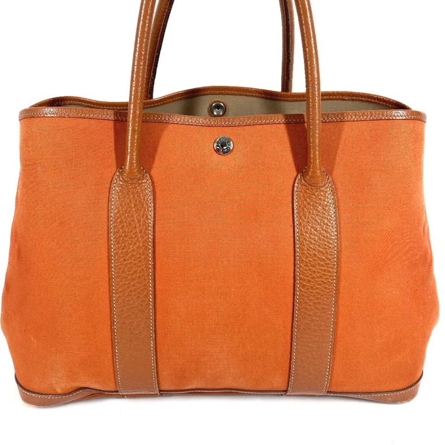 HERMES エルメス ガーデンパーティ36 PM ハンドバッグ ショルダーバッグ 肩掛け トートバッグ オレンジ ユニセックス【中古】 | HERMES | 01