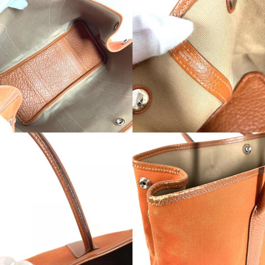 HERMES エルメス ガーデンパーティ36 PM ハンドバッグ ショルダーバッグ 肩掛け トートバッグ オレンジ ユニセックス【中古】 | HERMES | 09