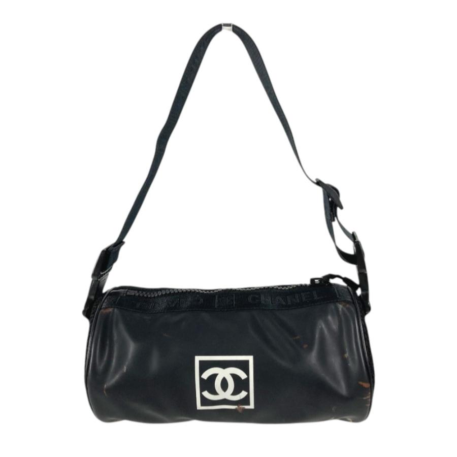 CHANEL シャネル CC ココマーク ロゴ 筒形 スポーツ ショルダーバッグ ブラック ユニセックス【中古】 | CHANEL | 03