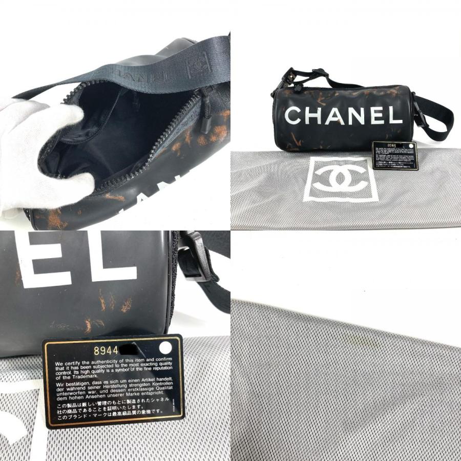 CHANEL シャネル CC ココマーク ロゴ 筒形 スポーツ ショルダーバッグ ブラック ユニセックス【中古】 | CHANEL | 08