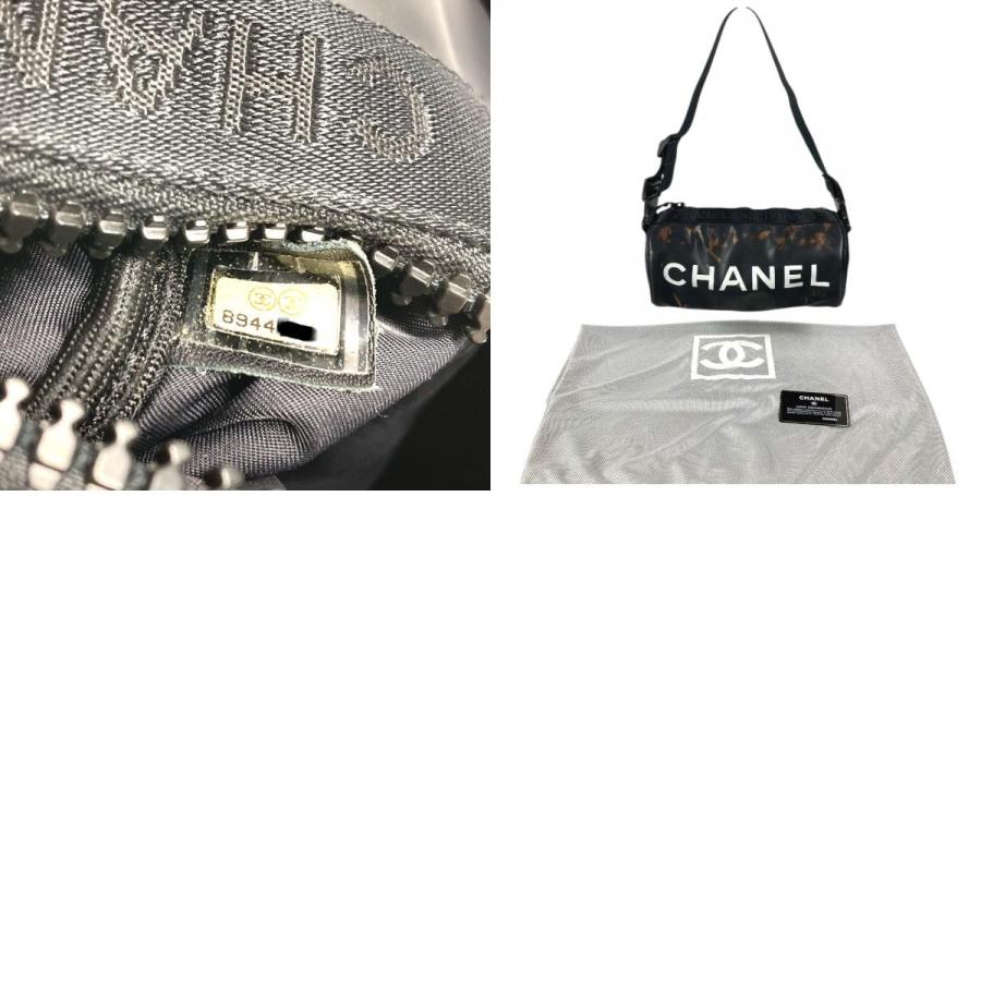 CHANEL シャネル CC ココマーク ロゴ 筒形 スポーツ ショルダーバッグ ブラック ユニセックス【中古】 | CHANEL | 09