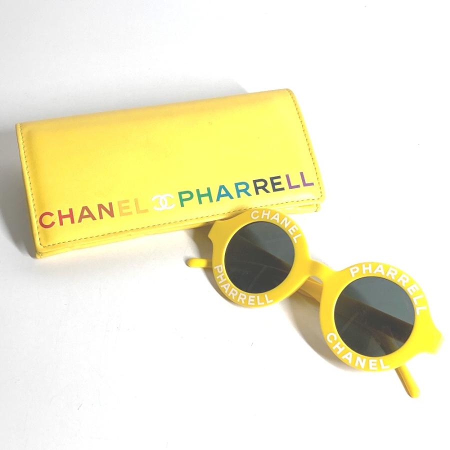 CHANEL シャネル 71314A ファレルウィリアムス PHARREL めがね メガネ アイウェア 眼鏡 ロゴ サングラス イエロー レディース【中古】の画像