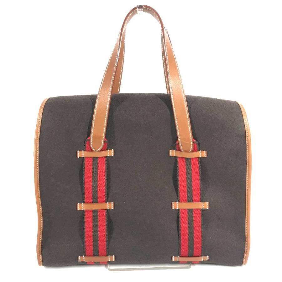 HERMES エルメス カメイル ストライプ ロゴ カバン トートバッグ   ハンドバッグ ブラウン ユニセックス【中古】 | HERMES | 01