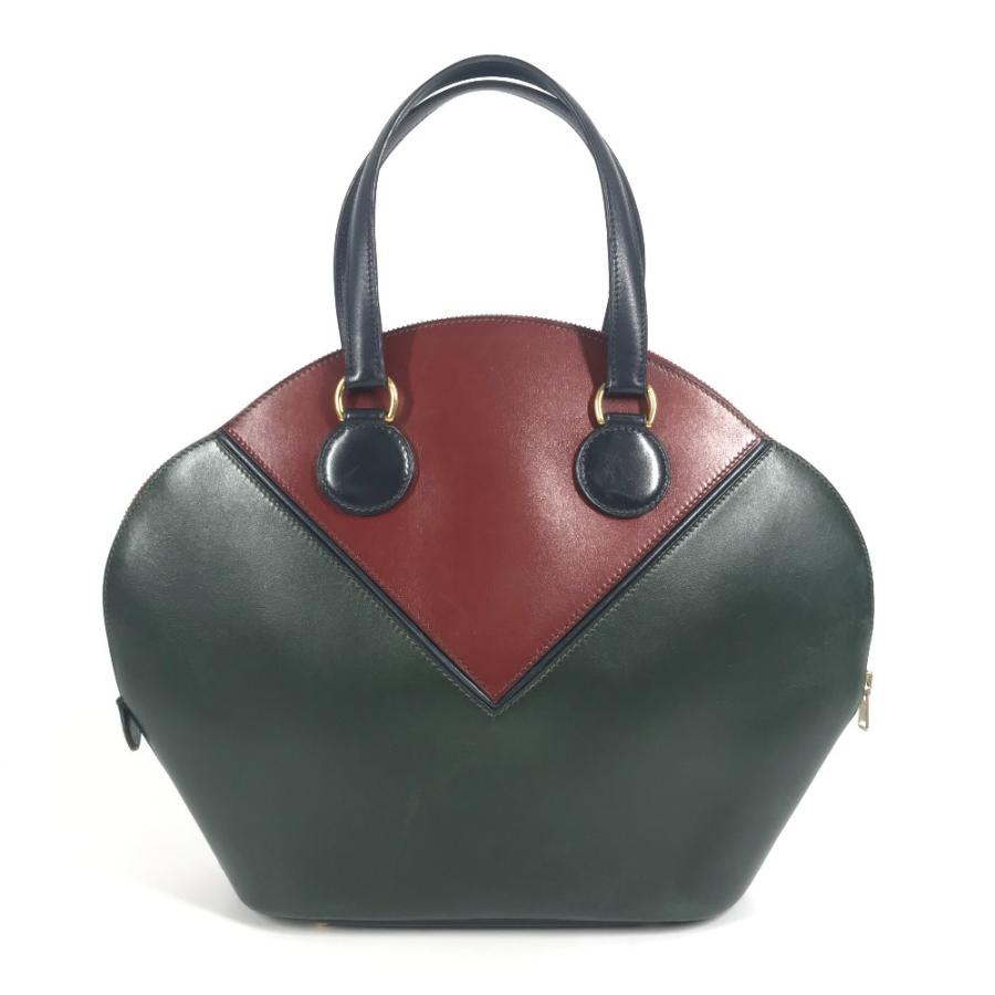 HERMES エルメス イルドヴォ― カバン トートバッグ トリコロールカラー ヴィンテージ ハンドバッグ ネイビー レディース【中古】 | HERMES | 01