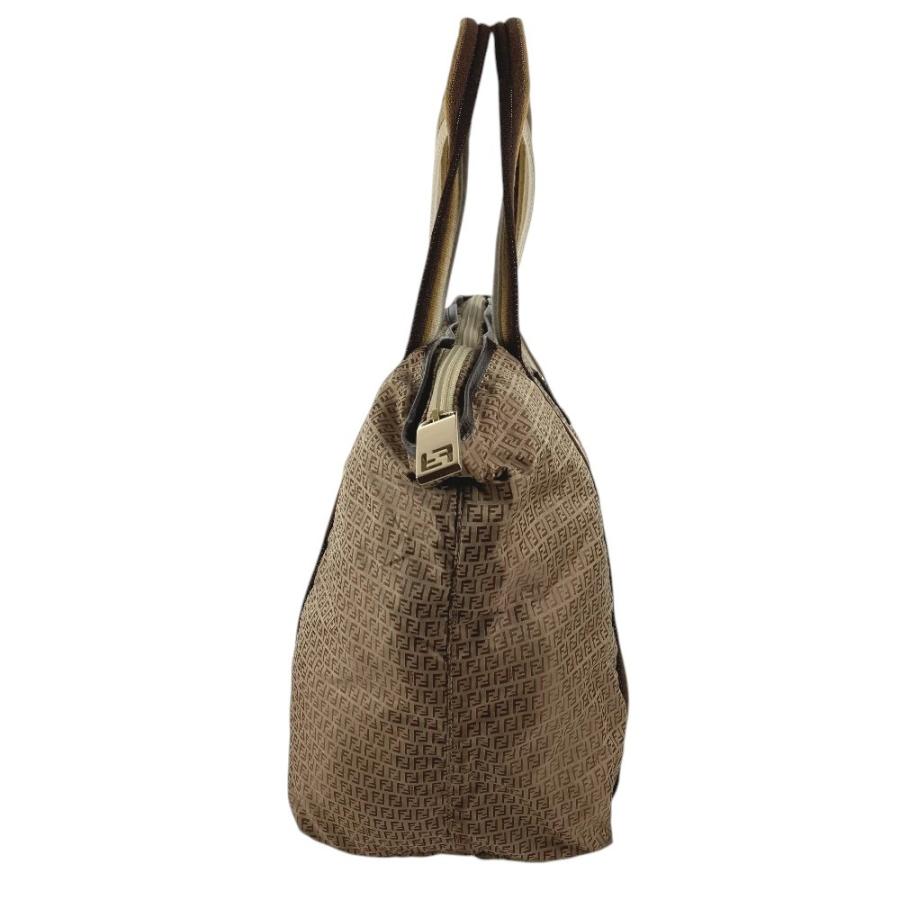 FENDI フェンディ 7VA240 ロゴ ズッキーノ カバン トートバッグ 肩掛け ハンドバッグ ポーチ付き ショルダーバッグ ベージュ 【中古】 | FENDI | 02