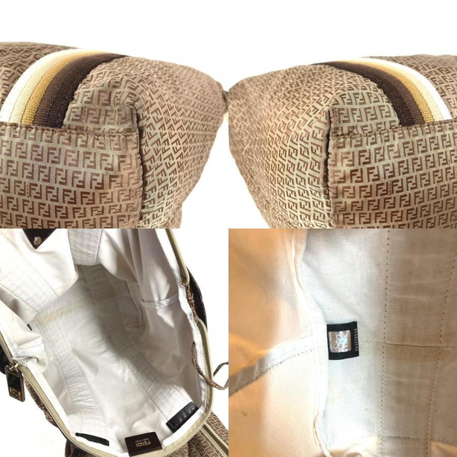 FENDI フェンディ 7VA240 ロゴ ズッキーノ カバン トートバッグ 肩掛け ハンドバッグ ポーチ付き ショルダーバッグ ベージュ 【中古】 | FENDI | 07