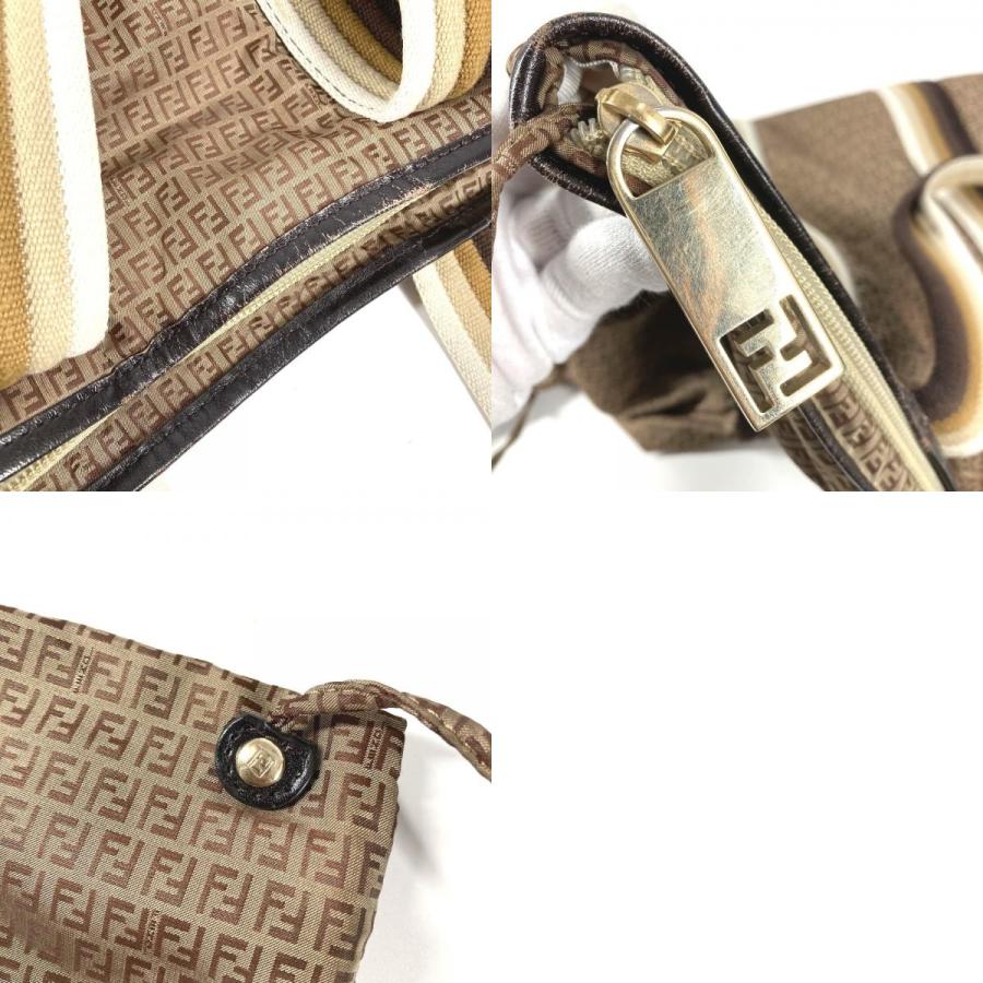 FENDI フェンディ 7VA240 ロゴ ズッキーノ カバン トートバッグ 肩掛け ハンドバッグ ポーチ付き ショルダーバッグ ベージュ 【中古】 | FENDI | 09