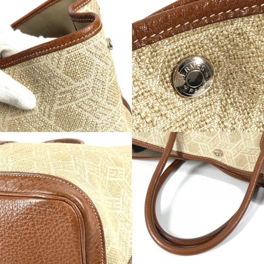 HERMES エルメス トワルソーH 総ロゴ トートバッグ カバン 肩掛け ボストンバッグ ガーデンパーティ MM ショルダーバッグ 【中古】 | HERMES | 07