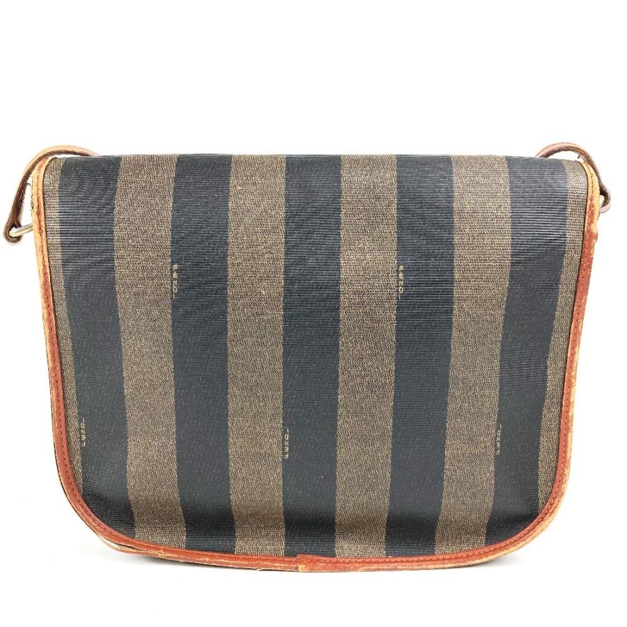 FENDI フェンディ ペカン ロゴ カバン 斜め掛け ポシェット フラップ ヴィンテージ ショルダーバッグ カーキ ユニセックス【中古】 | FENDI | 01