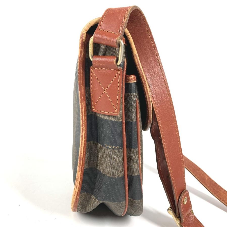 FENDI フェンディ ペカン ロゴ カバン 斜め掛け ポシェット フラップ ヴィンテージ ショルダーバッグ カーキ ユニセックス【中古】 | FENDI | 03