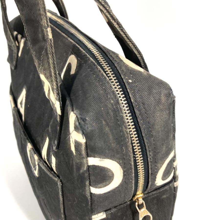 CHANEL シャネル 総柄 アイコン CC ココマーク ロゴ カバン トートバッグ ヴィンテージ ハンドバッグ ブラック レディース【中古】 | CHANEL | 04