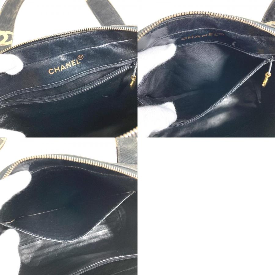 CHANEL シャネル 総柄 アイコン CC ココマーク ロゴ カバン トートバッグ ヴィンテージ ハンドバッグ ブラック レディース【中古】 | CHANEL | 09