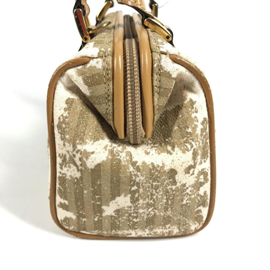 FENDI フェンディ ロゴ ストライプ ペカン カバン 2WAYバッグ ショルダーバッグ  ミニボストンバッグ ヴィンテージ ハンドバッグ【中古】 | FENDI | 02