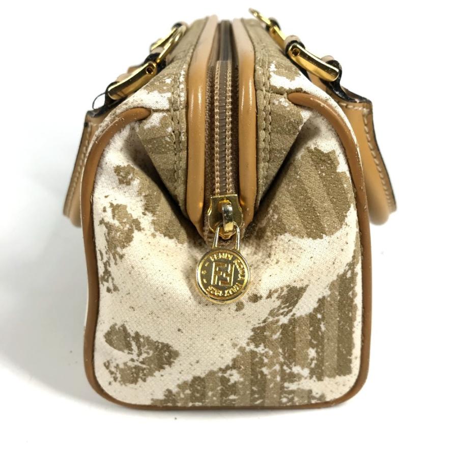 FENDI フェンディ ロゴ ストライプ ペカン カバン 2WAYバッグ ショルダーバッグ  ミニボストンバッグ ヴィンテージ ハンドバッグ【中古】 | FENDI | 03