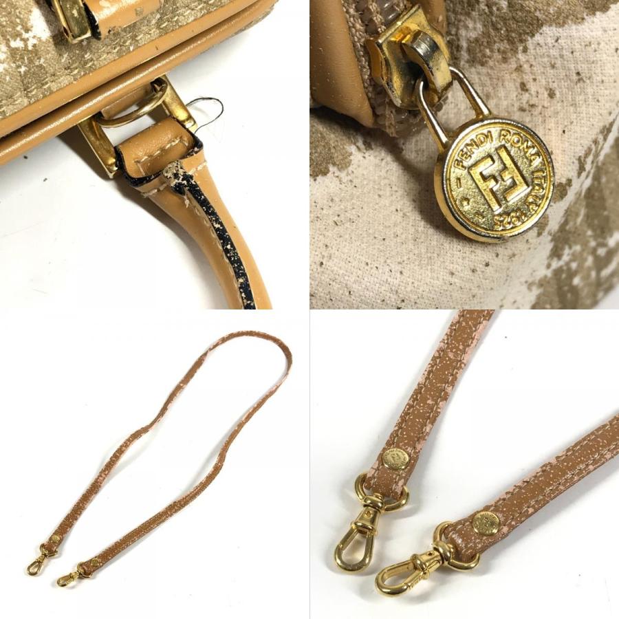 FENDI フェンディ ロゴ ストライプ ペカン カバン 2WAYバッグ ショルダーバッグ  ミニボストンバッグ ヴィンテージ ハンドバッグ【中古】 | FENDI | 07