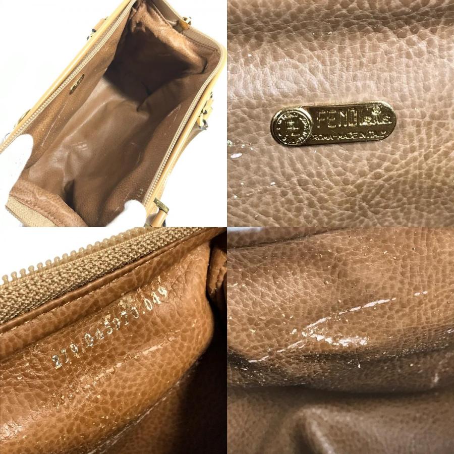 FENDI フェンディ ロゴ ストライプ ペカン カバン 2WAYバッグ ショルダーバッグ  ミニボストンバッグ ヴィンテージ ハンドバッグ【中古】 | FENDI | 08