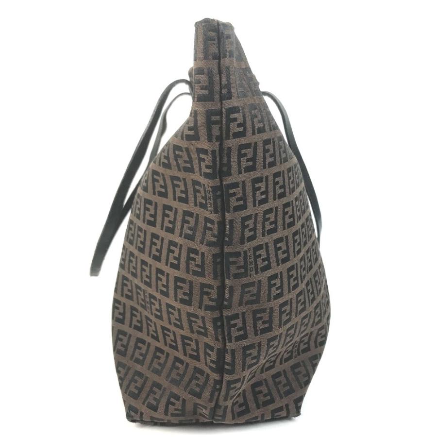 FENDI フェンディ 8BH025 ズッキーノ ロゴ カバン トートバッグ 肩掛け ヴィンテージ ショルダーバッグ ブラウン ユニセックス【中古】 | FENDI | 02